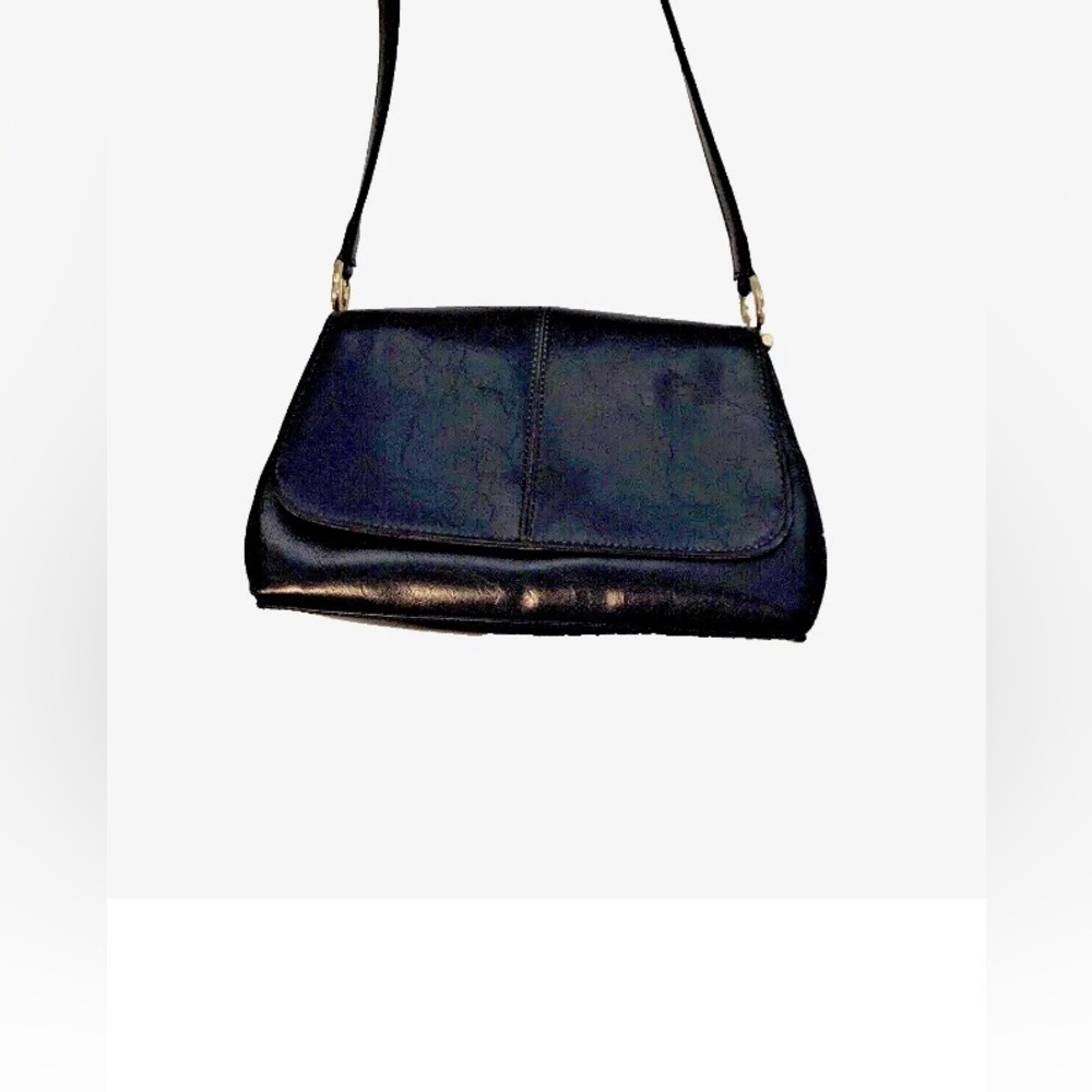 Purse Liz Claiborne Navy Blue Shoulder Strap Closure Interior Zipper Pocket